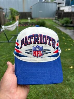 VTG New England Patriots Hat Logo 7 Athletic Foxboro Stadium Snapback 90s